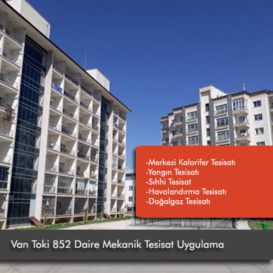 Van Toki 852 Daire Mekanik Tesisat Uygulama